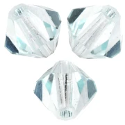 Perles toupies Preciosa - Rondelle Bead 5 mm - Silver Aquamarine x12