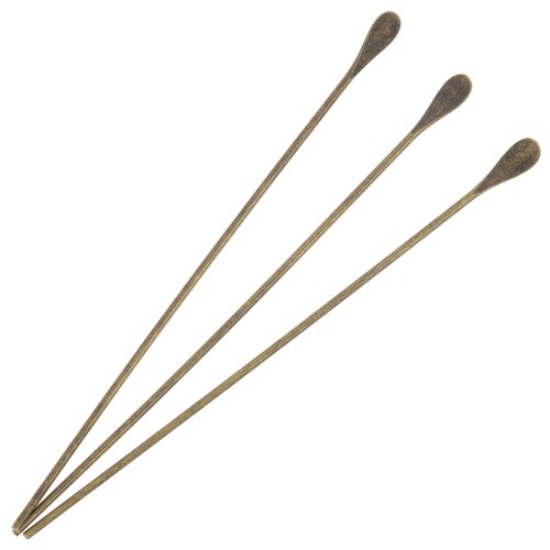 Clous têtes gouttes 51x0.7 mm bronze x10