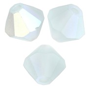 Perles toupies Preciosa - Rondelle Bead 5 mm - Silver Aquamarine AB Matt x12