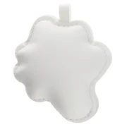 Pendentif oeuf au plat 7x6 cm pour bijou de sac - PU - Blanc - Jaune x1