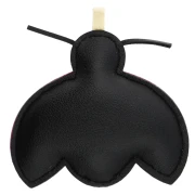 Pendentif coccinelle 6.5x7.5 cm pour bijou de sac - PU - Rouge - Noir x1