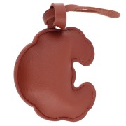 Pendentif croissant 7x6.5 cm pour bijou de sac - PU - Marron x1