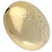 Perle ronde aplatie 16.5 mm effet froissé en acrylique métallisée CCB - Doré x1