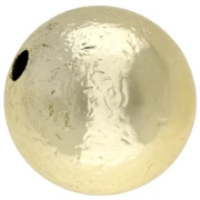 Perle ronde 20 mm effet froissé en acrylique métallisée CCB - Doré x1