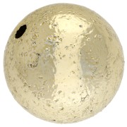 Perle ronde 18 mm effet froissé en acrylique métallisée CCB - Doré x1