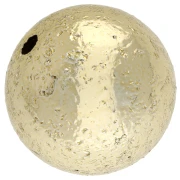 Perle ronde 18 mm effet froissé en acrylique métallisée CCB - Doré x1