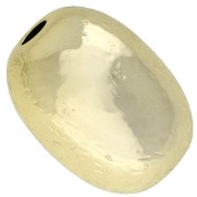 Perle olive 22x16 mm effet froissé en acrylique métallisée CCB - Doré x1|raw }}