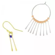 Pendentifs Paddle Pin 20 mm rhodié x10