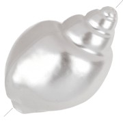 Perle coquillage 26x16 mm imitation perle eau douce - Blanc nacré x1|raw }}