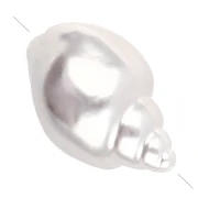 Perle coquillage 26x16 mm imitation perle eau douce - Blanc nacré x1