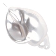 Perle coquillage 26x16 mm imitation perle eau douce - Blanc nacré x1