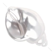 Perle coquillage 26x16 mm imitation perle eau douce - Blanc nacré x1