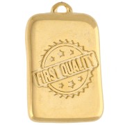 Breloque boîte de sardines 24.5x16 mm - Doré à l'or fin x1