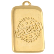 Breloque boîte de sardines 24.5x16 mm - Doré à l'or fin x1