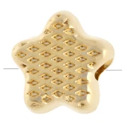 Perle étoile de mer 9 mm avec résine époxy - Doré à l'or fin - Turquoise x1