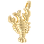 Doré Or Fin - Or 24K - 999/1000 - Breloque homard 15x8.5 mm - Doré à l'or fin x1 Breloque homard 15x8.5 mm - Doré à l'or fin x1