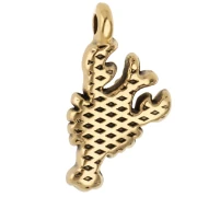Breloque homard 15x8.5 mm - Doré à l'or fin x1