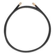 Cordon magnétique pour bracelet et collier - Acier inox 316 Doré - Noir x1