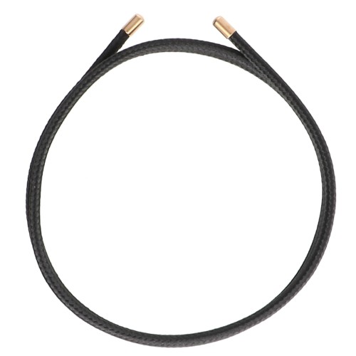 Cordon magnétique pour bracelet et collier - Acier inox 316 Doré - Noir x1