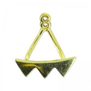 Bijoux d'oreilles Ear Jackets triangles 18 mm en Argent 925 doré x2