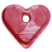Rouge - Pendentif cœur 21x23 mm en céramique - Marbré Rouge x1 Pendentif cœur 21x23 mm en céramique - Marbré Rouge x1