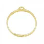 Bague réglable 1 anneau taille 53 doré satiné