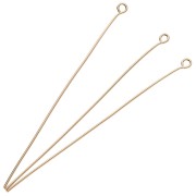 Clous tête ronde 60x0.7 mm - Plaqué or 3 microns x6