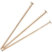 Clous tête plate 22x0.6 mm - Plaqué or 3 microns x6|raw }}
