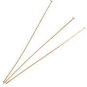 Clous tête plate 41x0.6 mm - Plaqué or 3 microns x6