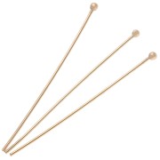 Clous tête boule 43x0.8 mm - Plaqué or 3 microns x6|raw }}