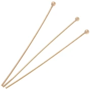 Clous tête boule 43x0.8 mm - Plaqué or 3 microns x6