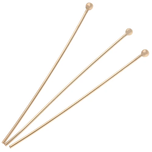 Clous tête boule 43x0.8 mm - Plaqué or 3 microns x6