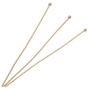 Clous tête boule 52x0.8 mm - Plaqué or 3 microns x6|raw }}