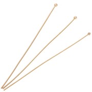 Clous tête boule 62x0.8 mm - Plaqué or 3 microns x6