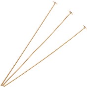 Clous tête plate 60x0.8 mm - Plaqué or 3 microns x6|raw }}