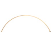 Doré Or Fin - Or 24K - 999/1000 - Intercalaire demi-jonc pour collier 125x2 mm - Doré à l'or fin x1 Intercalaire demi-jonc pour collier 125x2 mm - Doré à l'or fin x1