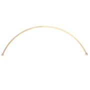 Intercalaire demi-jonc pour collier 125x2 mm - Doré à l'or fin x1