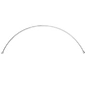 Argent 999 - Intercalaire demi-jonc pour collier 125x2 mm - Placage Argent fin x1 Intercalaire demi-jonc pour collier 125x2 mm - Placage Argent fin x1