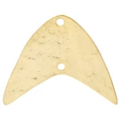 Intercalaire chevron martelé 19x23 mm - Doré à l'or fin x1