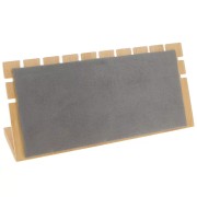 Cadeau - Porte bijoux pour collier 11x25 cm Bambou - Suédine Gris x1