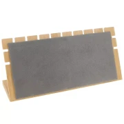 Cadeau - Porte bijoux pour collier 11x25 cm Bambou - Suédine Gris x1