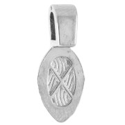 Attache pendentif à coller 17x7 mm - Argenté x1