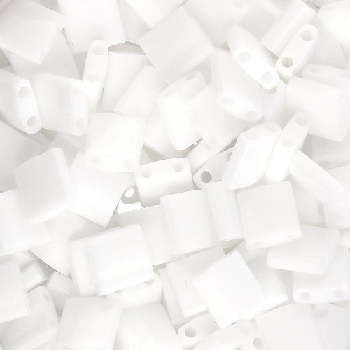 Miyuki Tila Beads 5x5x1.9 mm TL-0402 - White paquet de 100g