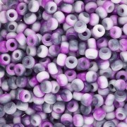 Rocaille Miyuki 8/0 55060 - Opaque White Funky Purple x8g