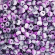 Rocaille Miyuki 8/0 55060 - Opaque White Funky Purple x8g