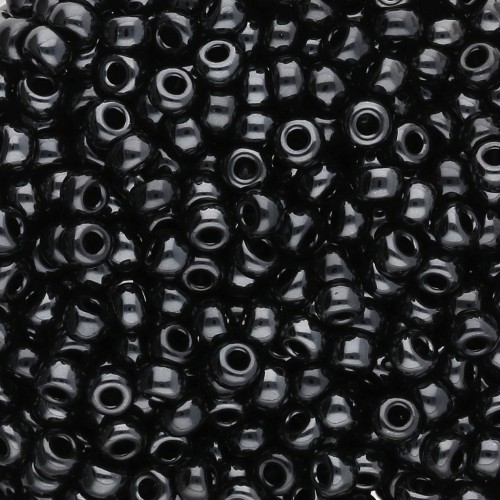 Rocaille Miyuki 8/0 55096 - Black Vacuum Hematite Full x8g