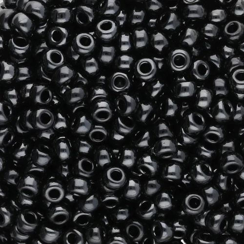 Rocaille Miyuki 8/0 55096 - Black Vacuum Hematite Full x8g