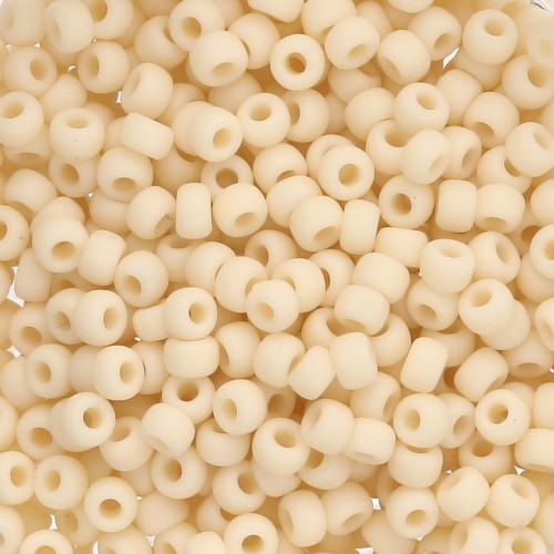 Rocaille Miyuki 8/0 492F - Opaque Dark Cream Mat x8g