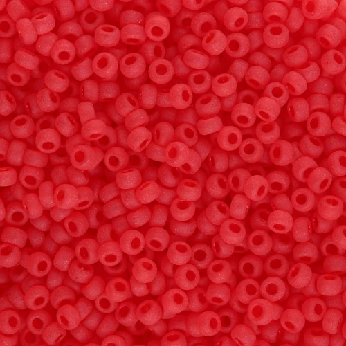 Rocaille Miyuki 11/0 140F - Transparent Light Red Mat x8g