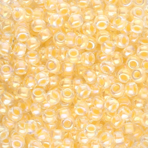 Rocaille Miyuki 8/0 273 - Light Yellow Lined Crystal AB x8g
